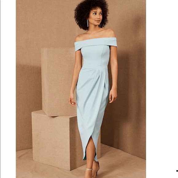 BHLDN Thompson Light Blue Formal Bridal Dress - ANTHROPOLOGIE - Picture 3 of 4